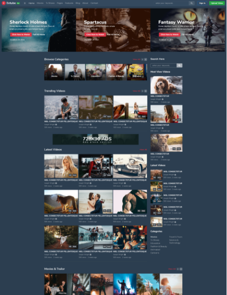 dark video with sidebar