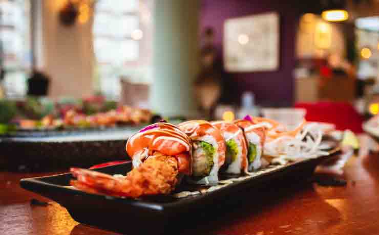 Delicious sushi food